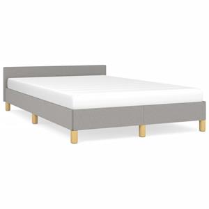 VidaXL Bedframe met hoofdbord lichtgrijs 120x190 cm