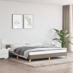 VidaXL Bedframe met hoofdeinde stof taupe 160x200 cm