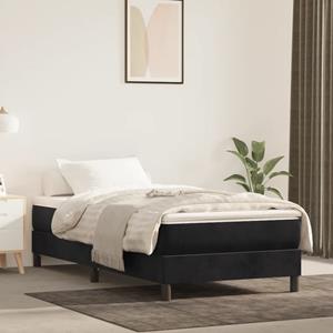 VidaXL Bedframe fluweel zwart 90x200 cm