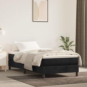 VidaXL Bedframe fluweel zwart 100x200 cm