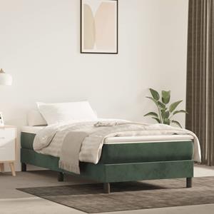 VidaXL Bedframe fluweel donkergroen 100x200 cm