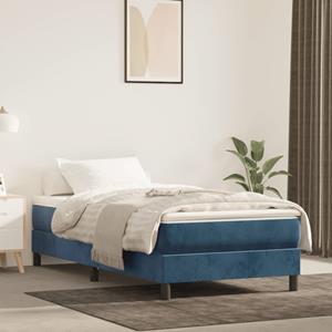 VidaXL Bedframe fluweel donkerblauw 100x200 cm