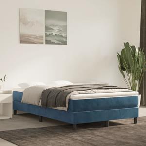 VidaXL Bedframe fluweel donkerblauw 120x200 cm