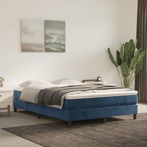 VidaXL Bedframe fluweel donkerblauw 140x190 cm