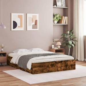 VidaXL Bedframe met lades bewerkt hout gerookt eikenkleurig 150x200 cm