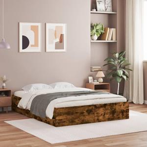 VidaXL Bedframe met lades bewerkt hout gerookt eikenkleurig 140x200 cm