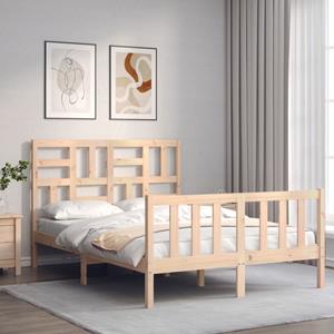 VidaXL Bedframe met hoofdbord massief hout 120x200 cm