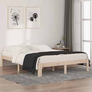 VidaXL Bedframe massief grenenhout 140x190 cm