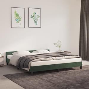 VidaXL Bedframe met hoofdeinde fluweel donkergroen 180x200 cm