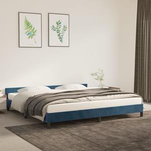 VidaXL Bedframe met hoofdeinde fluweel donkerblauw 200x200 cm