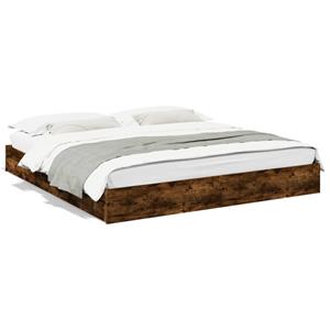 VidaXL Bedframe met lades bewerkt hout gerookt eikenkleurig 200x200 cm