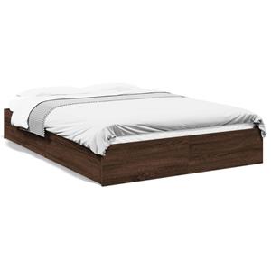 VidaXL Bedframe met lades bewerkt hout bruin eikenkleurig 150x200 cm