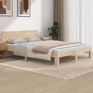 VidaXL Bedframe massief grenenhout 140x190 cm