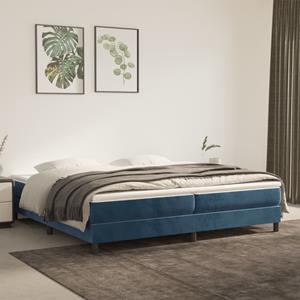 VidaXL Bedframe fluweel donkerblauw 200x200 cm