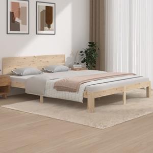 VidaXL Bedframe massief grenenhout 160x200 cm