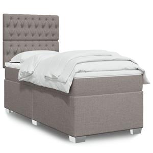 VidaXL Boxspring met matras stof taupe 90x190 cm