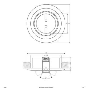 EVN 752001 752001 Inbouwring Halogeen Zonder 50 W Wit