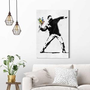 Reinders! Decoratief paneel Banksy - flower bomber