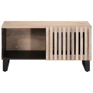 vidaXL Salontafel 80x51x40 cm massief mangohout wit