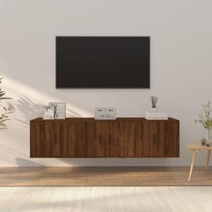 VidaXL 3-delige Tv-meubelset bewerkt hout bruin eikenkleur