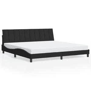 VidaXL Bedframe met hoofdeinde fluweel zwart 200x200 cm