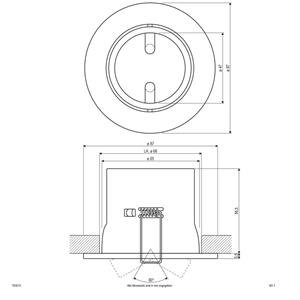 EVN 753013 753013 Inbouwring Halogeen Zonder 50 W Chroom