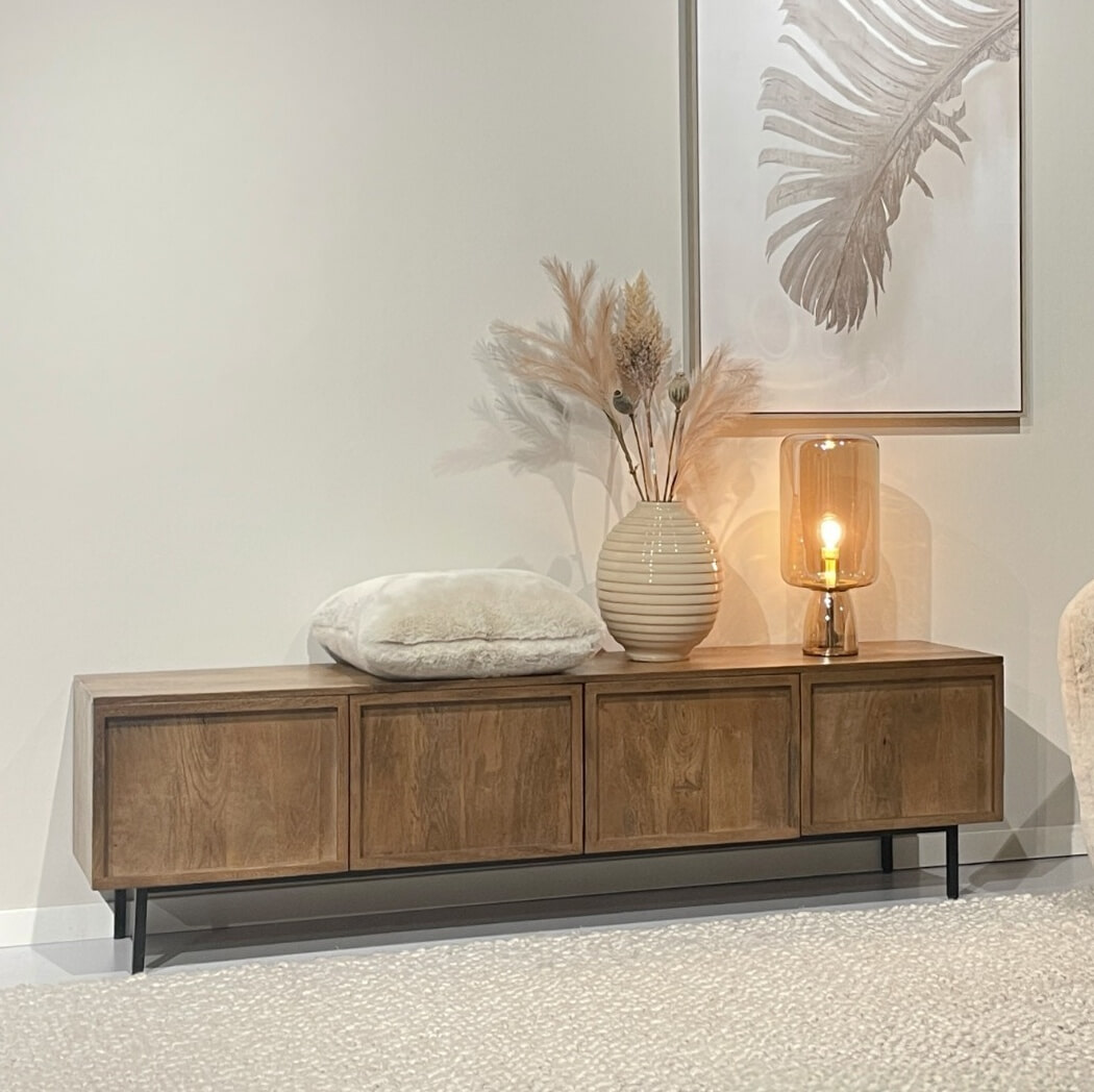 Livingfurn TV-meubel Elan Mangohout, 180cm - Bruin