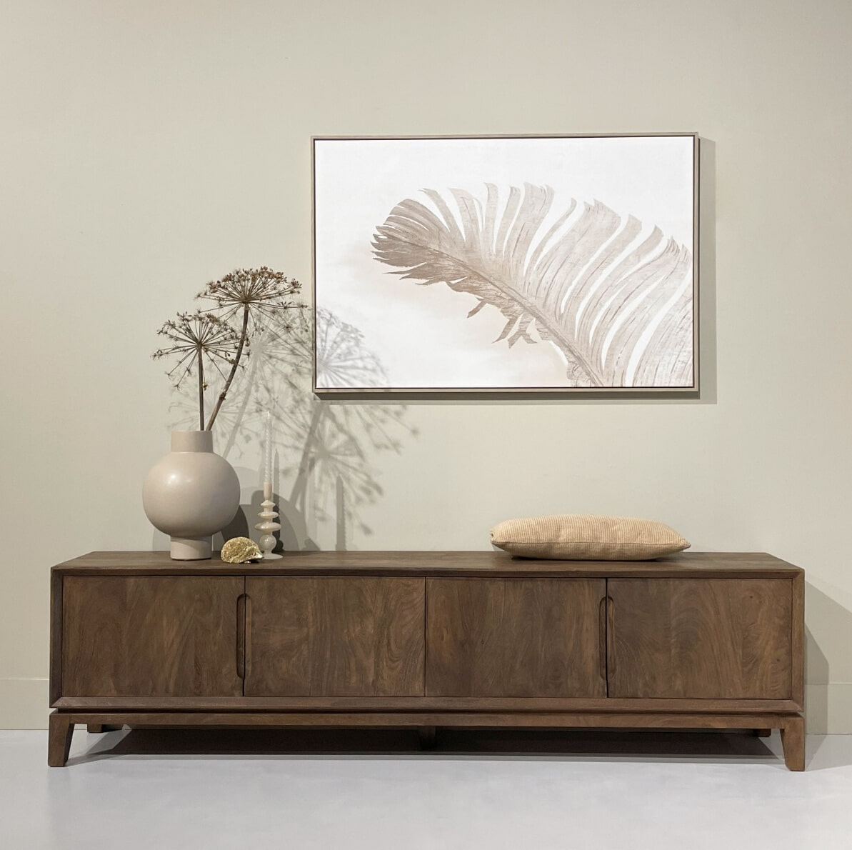 Livingfurn TV-meubel Cortez Mangohout, 210cm - Bruin