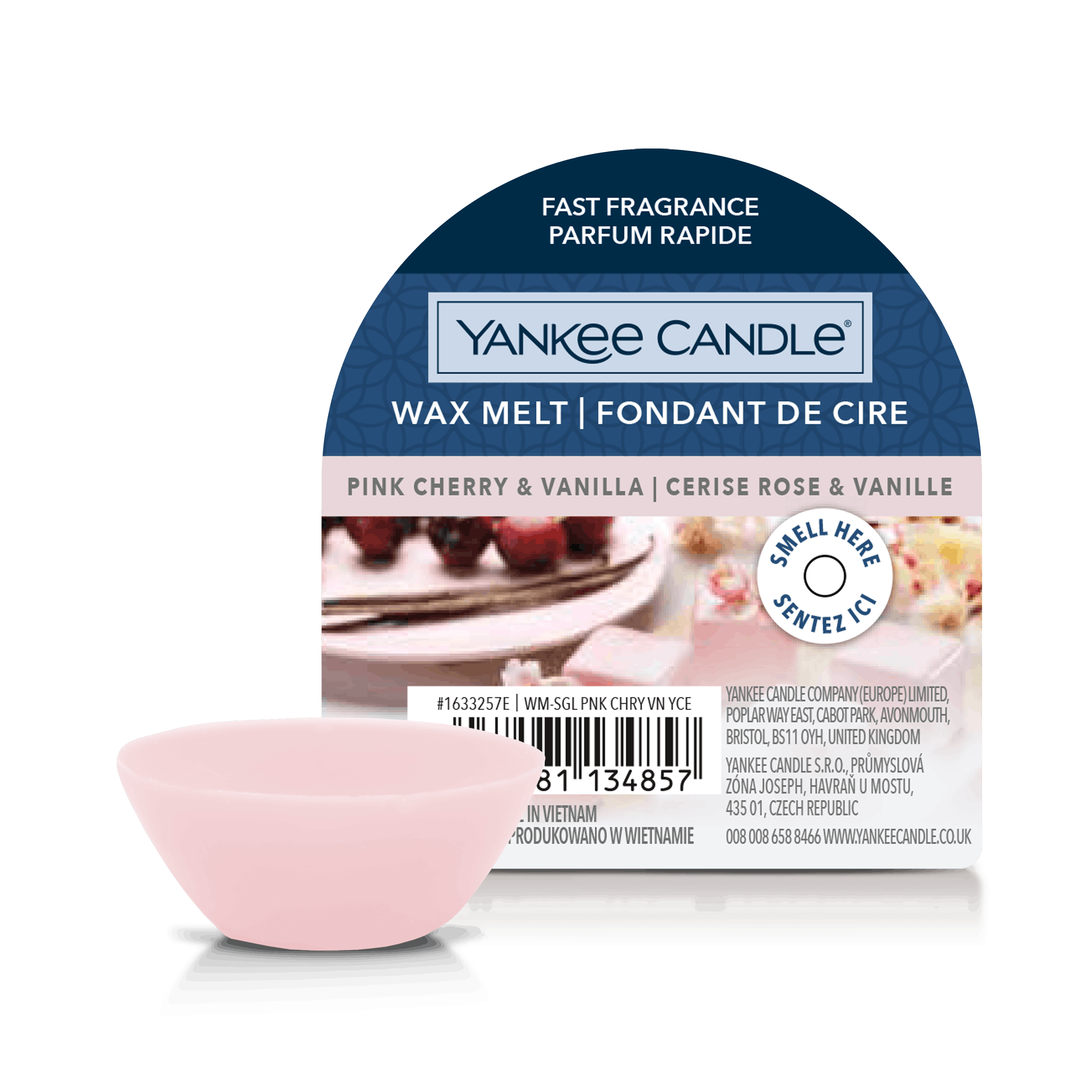 Yankee Candle Klassieke Wassmelt Roze Kersen En Vanille 22 g