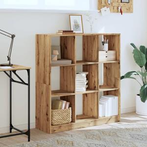 vidaXL Boekenkast 102x32x108 cm bewerkt hout artisanaal eikenkleurig