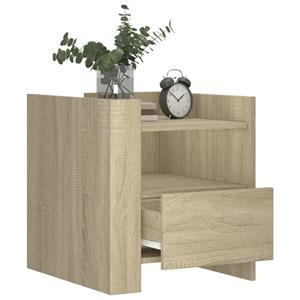 vidaXL Nachtkastje 45x50x50 cm bewerkt hout sonoma eikenkleurig