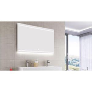 HR Badmeubelen Zeta 2.0 Spiegel - 80x70cm - LED - dotless indirecte verlichting boven onder - touch sensor - traploos dimbaar - kleurtemperatuur in te stellen - spiegelverwarming 75820155