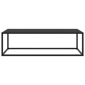 vidaXL Salontafel met zwart glas 120x50x35 cm zwart