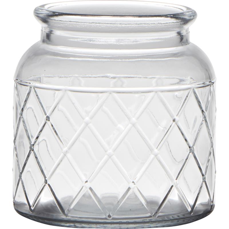 Hakbijl Glass Brussel Vaas Glas Met Motief Ø10xh10,5cm