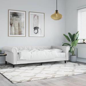 VidaXL Slaapbank met matras 90x200 cm kunstleer wit