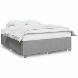 VidaXL Bedframe stof lichtgrijs 200x200 cm