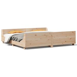 VidaXL Bedframe met hoofdbord massief grenenhout 180x200 cm