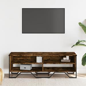 vidaXL Tv-meubel 122x34x41 cm bewerkt hout gerookt eikenkleurig