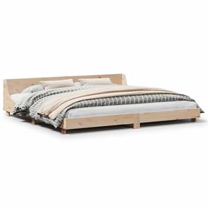 VidaXL Bedframe met hoofdbord massief grenenhout 180x200 cm