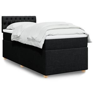 VidaXL Boxspring met matras stof zwart Single (alleen AU)