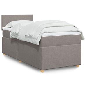 VidaXL Boxspring met matras stof taupe 90x200 cm