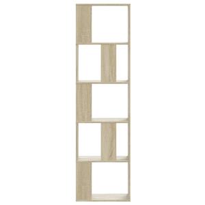 vidaXL Boekenkast 5-laags 45x23,5x162,5 cm bewerkt hout sonoma eiken