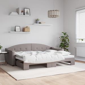 VidaXL Slaapbank met onderschuifbed 80x200 cm stof taupe