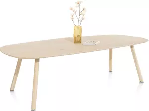 Niora eetkamertafel 240 x 115 cm - deens ovaal - houten poot