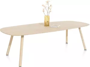 Niora eetkamertafel 270 x 120 cm - deens ovaal - houten poot