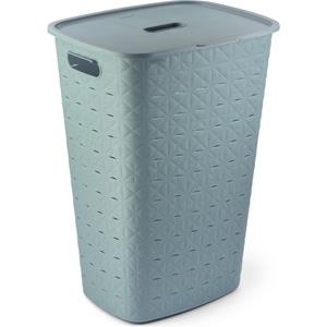 Curver Softex Wasmand Met Deksel 56L Blauwgroen 42x31,6x60cm