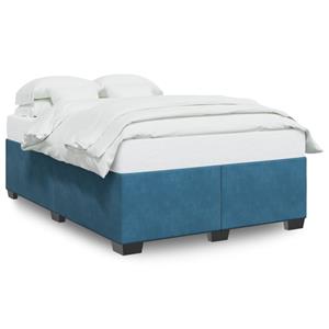 VidaXL Bedframe fluweel blauw 140x190 cm