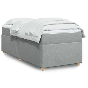 VidaXL Boxspring met matras stof lichtgrijs 80x200 cm