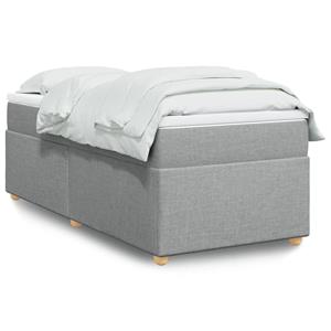 VidaXL Boxspring met matras stof lichtgrijs 90x190 cm