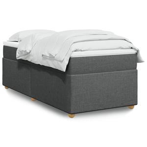 VidaXL Boxspring met matras stof donkergrijs 90x190 cm